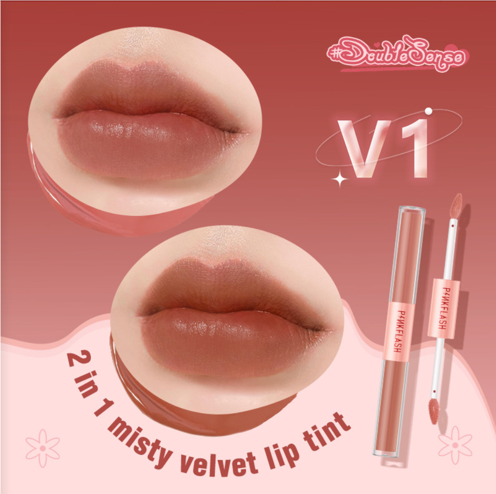 PINKFLASH - 2 in 1 Misty Velvet Lip Tint - 14 Colors