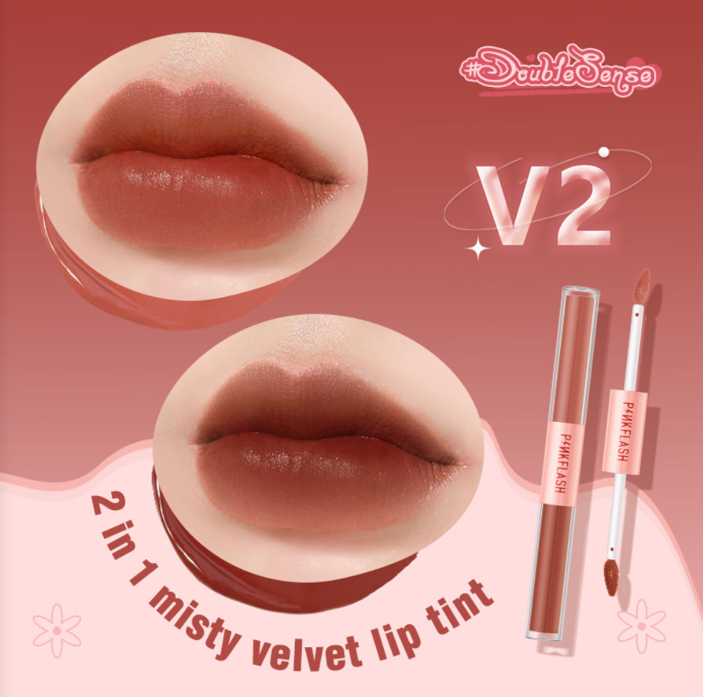 PINKFLASH - 2 in 1 Misty Velvet Lip Tint - 14 Colors