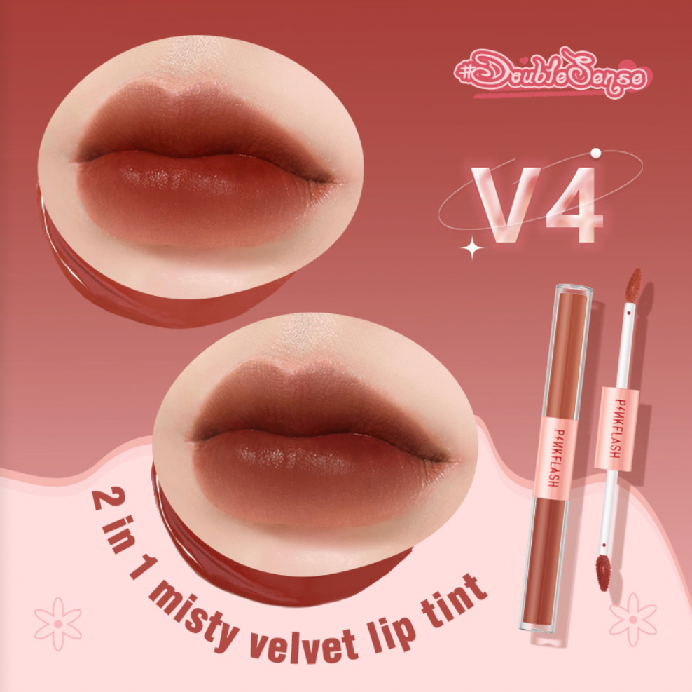 PINKFLASH - 2 in 1 Misty Velvet Lip Tint - 14 Colors