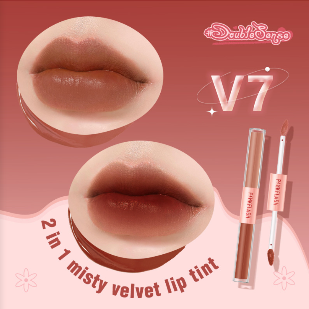 PINKFLASH - 2 in 1 Misty Velvet Lip Tint - 14 Colors