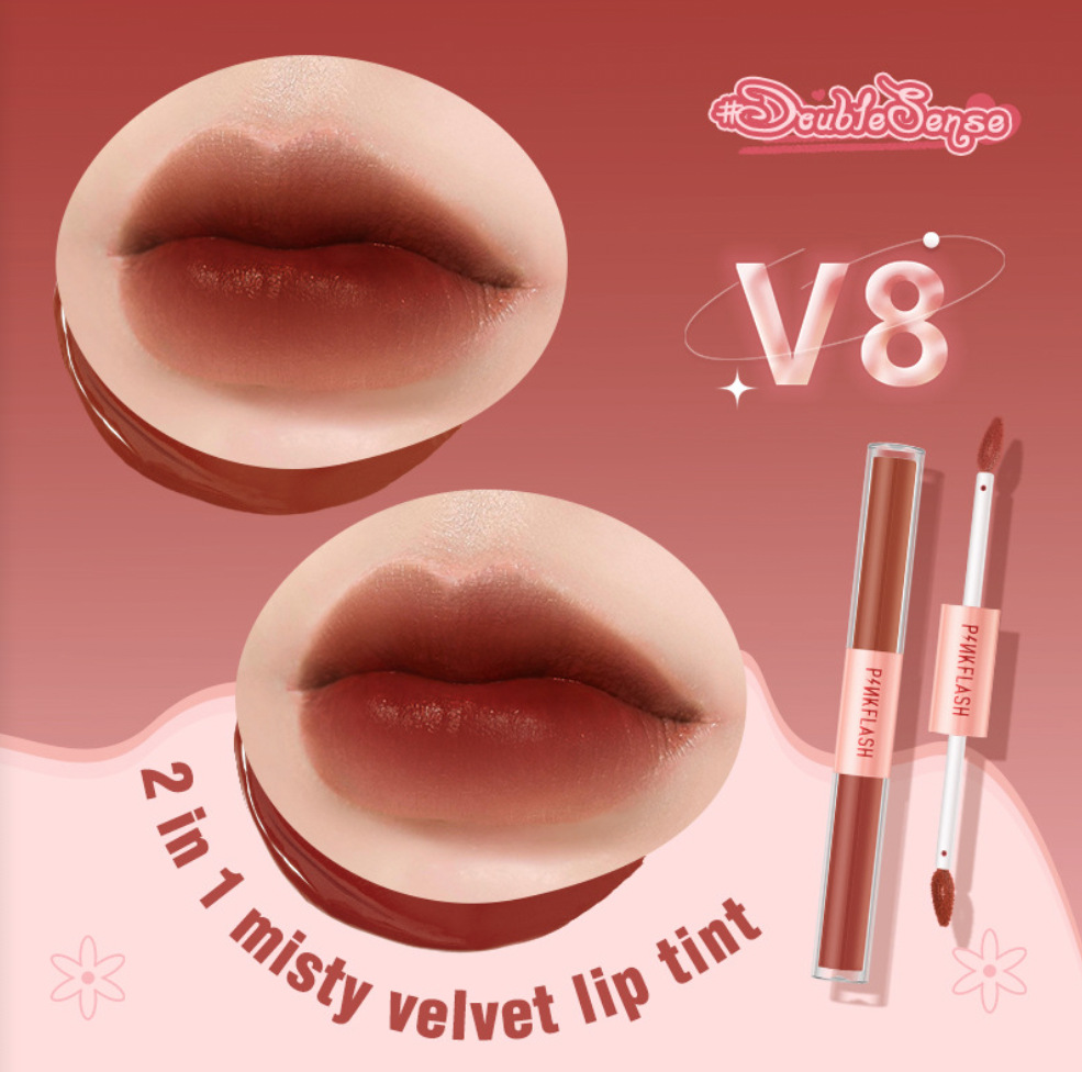 PINKFLASH - 2 in 1 Misty Velvet Lip Tint - 14 Colors