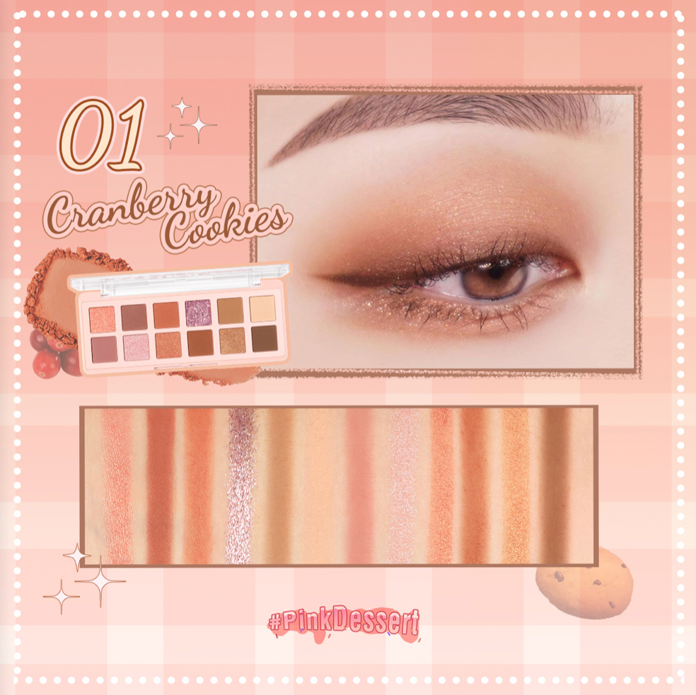 PINKFLASH - 12 Shades Eyeshadow Palette - 4 Colors