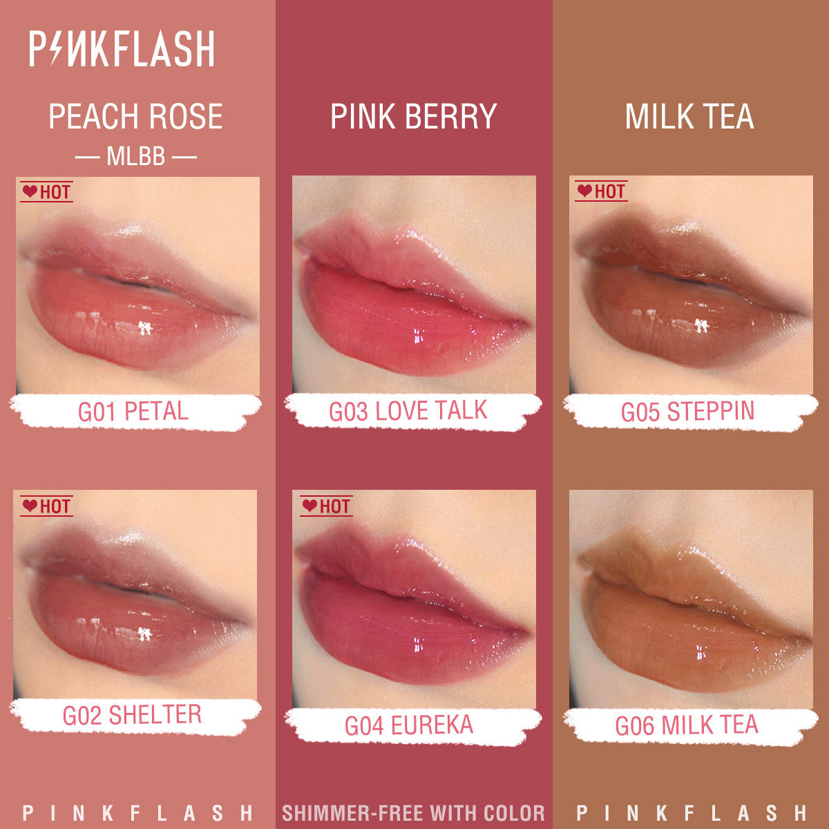 PINKFLASH - Ever Glossy Moist Lipgloss - 11 Colors