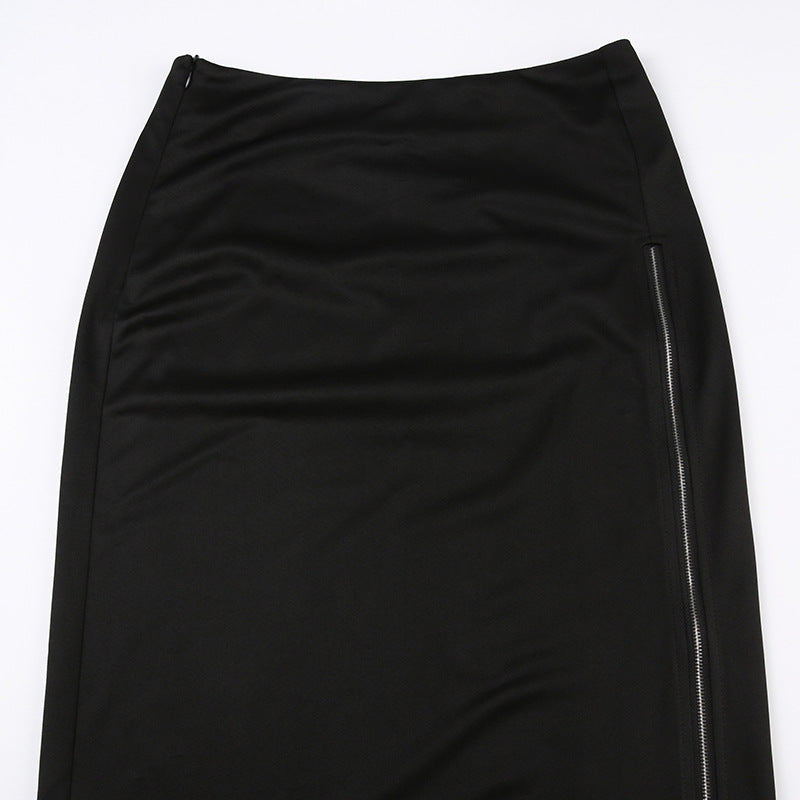 Zip Midi Skirt