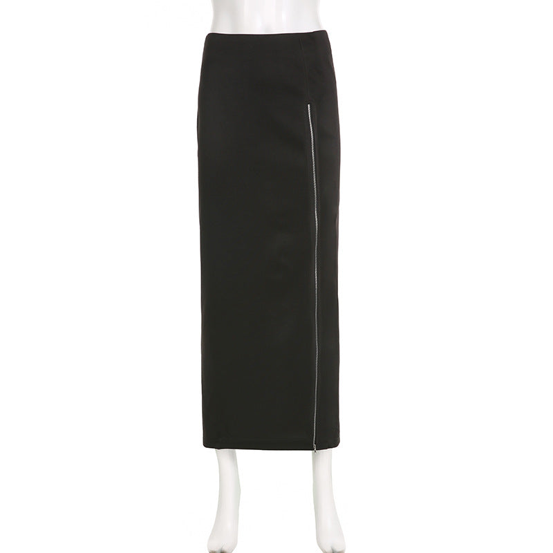 Zip Midi Skirt