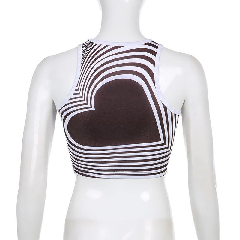 Heart Print Tank Top