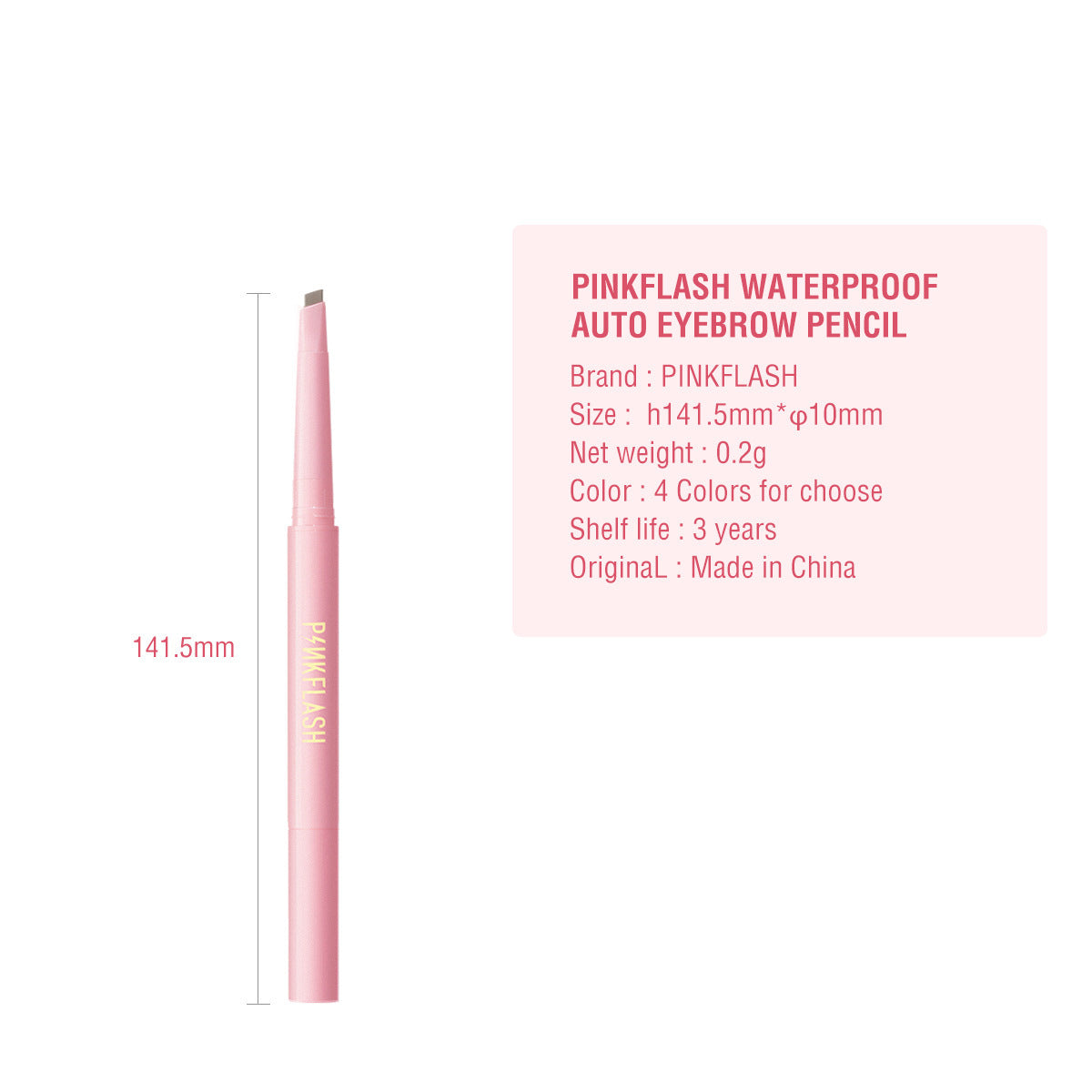 PINKFLASH - Double-headed Triangle Waterproof Auto Eyebrow Pencil - 4 Colors