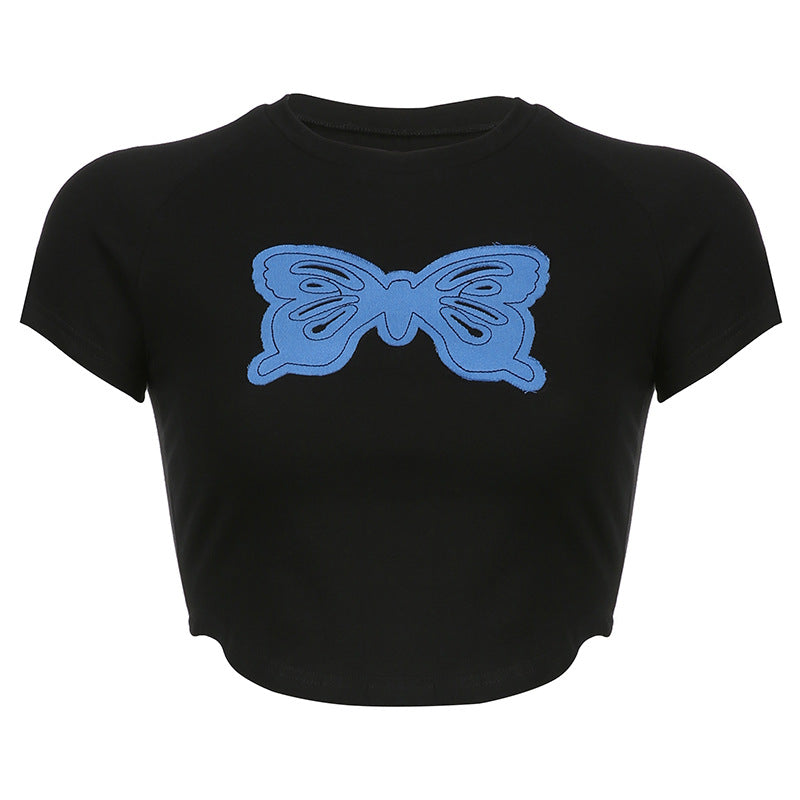 Butterfly Patch Crop Top