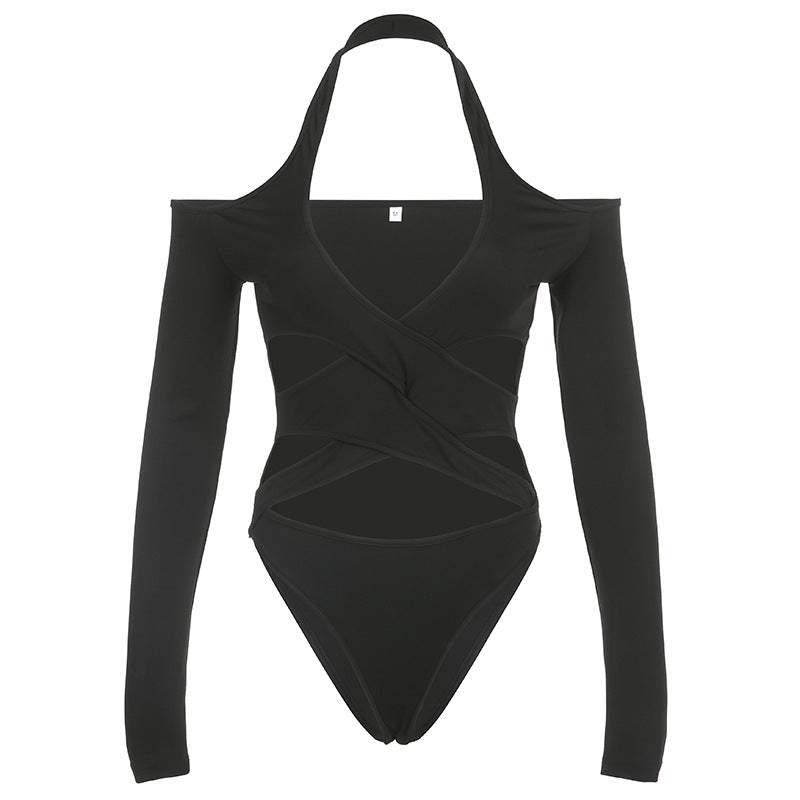 Long Sleeve Halter Bodysuit