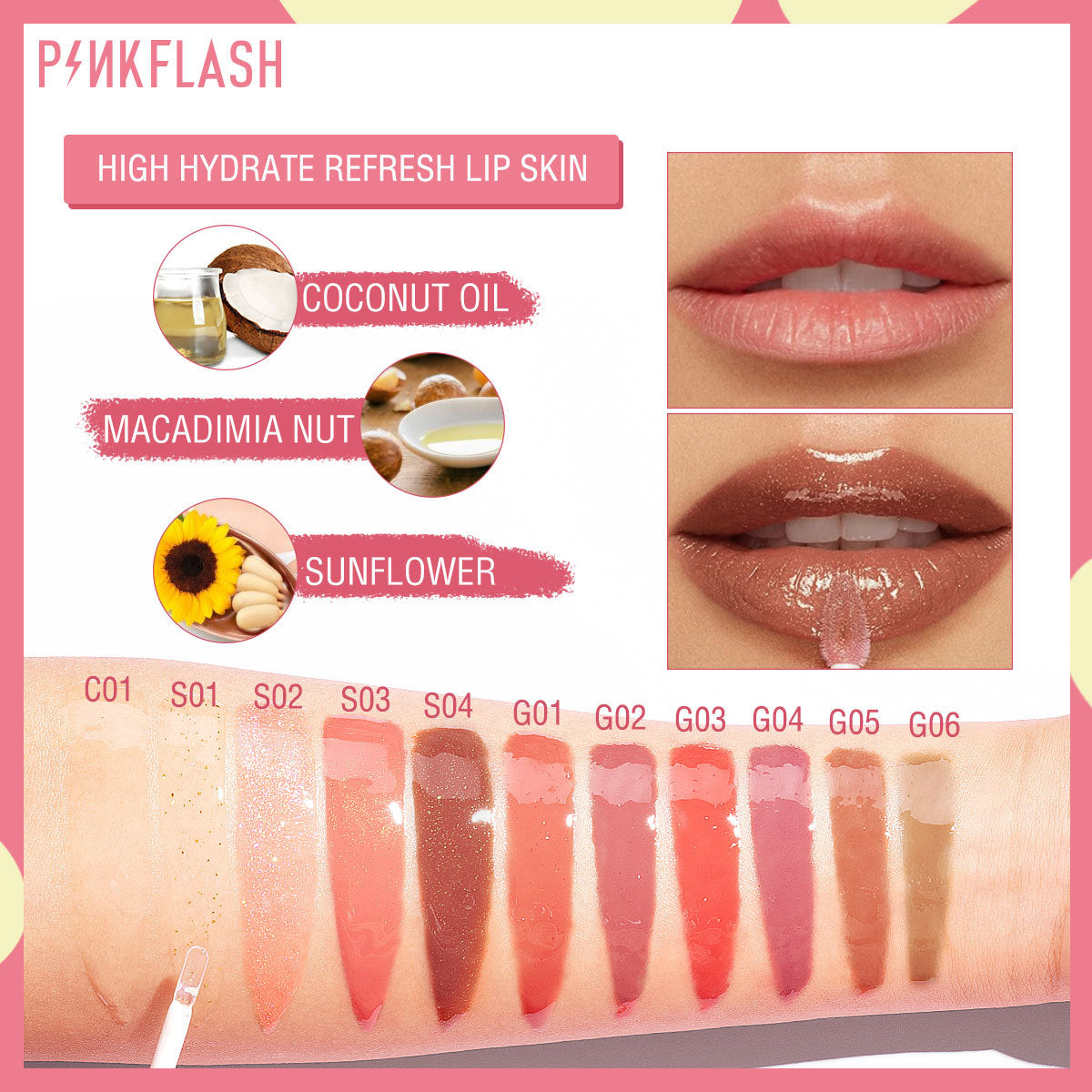 PINKFLASH - Ever Glossy Moist Lipgloss - 11 Colors