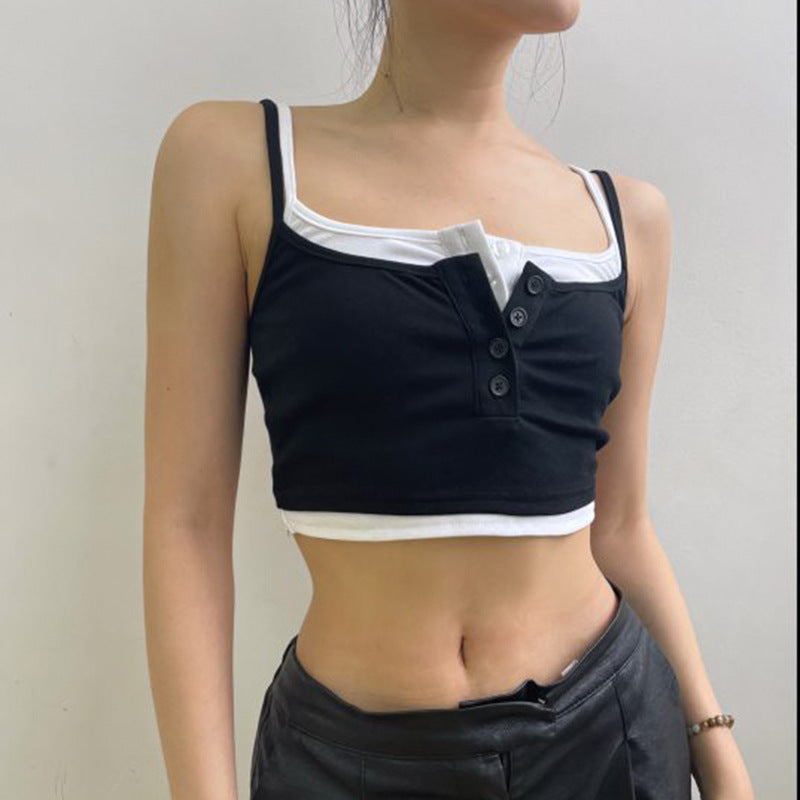 Mock Two Crop Cami Top