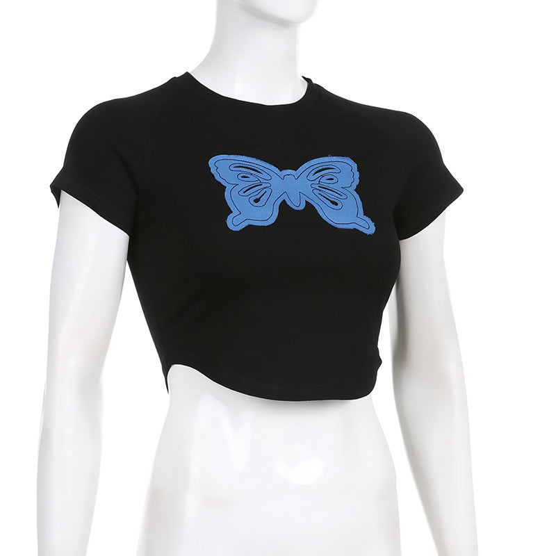 Butterfly Patch Crop Top