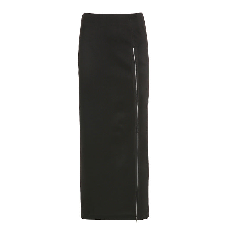 Zip Midi Skirt