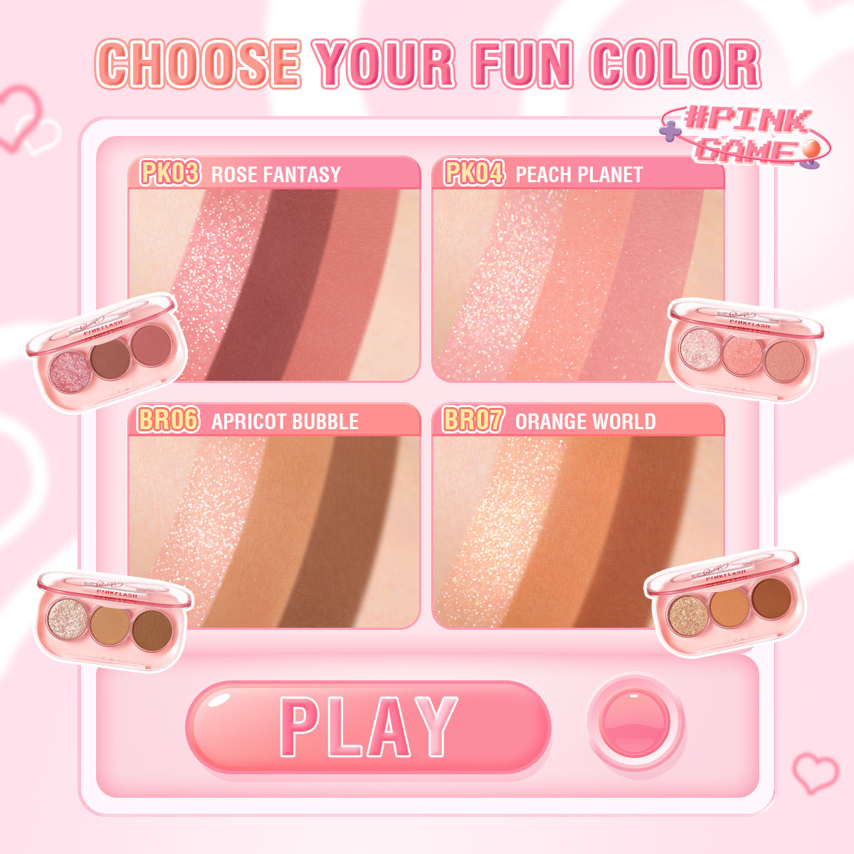 PINKFLASH - Pinkgame Eyeshadow - 11 Colors