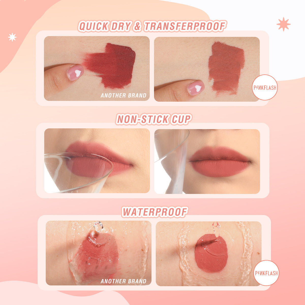 PINKFLASH - 2 in 1 Misty Velvet Lip Tint - 14 Colors