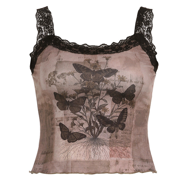 Butterfly Lace Cami Top