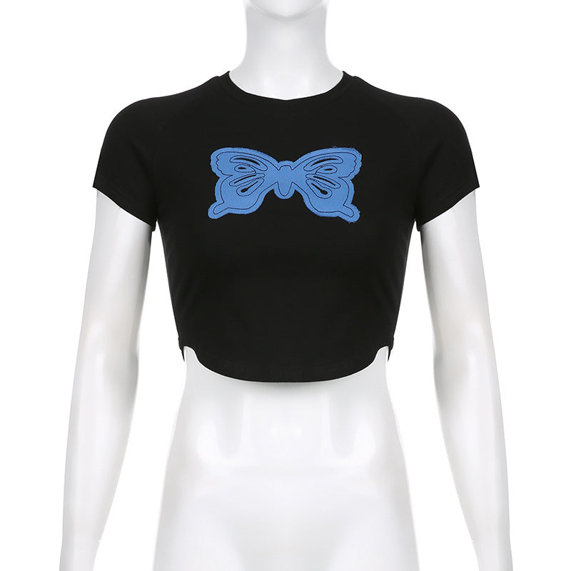 Butterfly Patch Crop Top