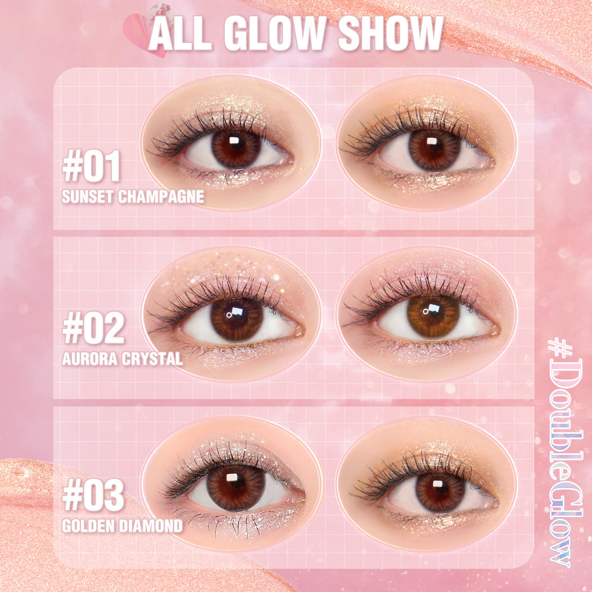 PINKFLASH - 2 in 1 Glow Liquid Eyeshadow - 5 Colors