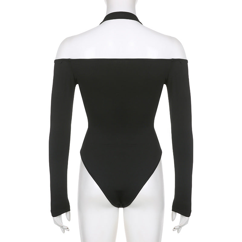 Long Sleeve Halter Bodysuit