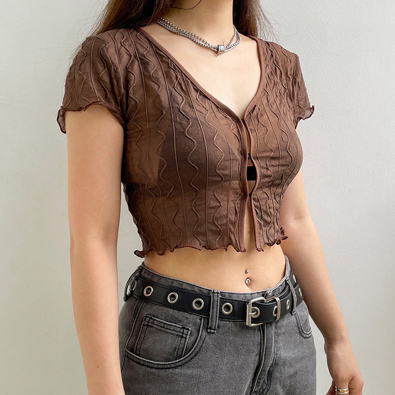 Short-Sleeve Crop Top